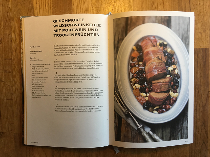 Geschmorte Wildschweinkeule mit Portwein