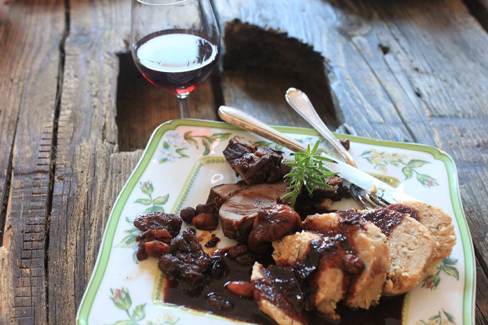 Geschmorte Wildschweinkeule Trockenfrüchte 9